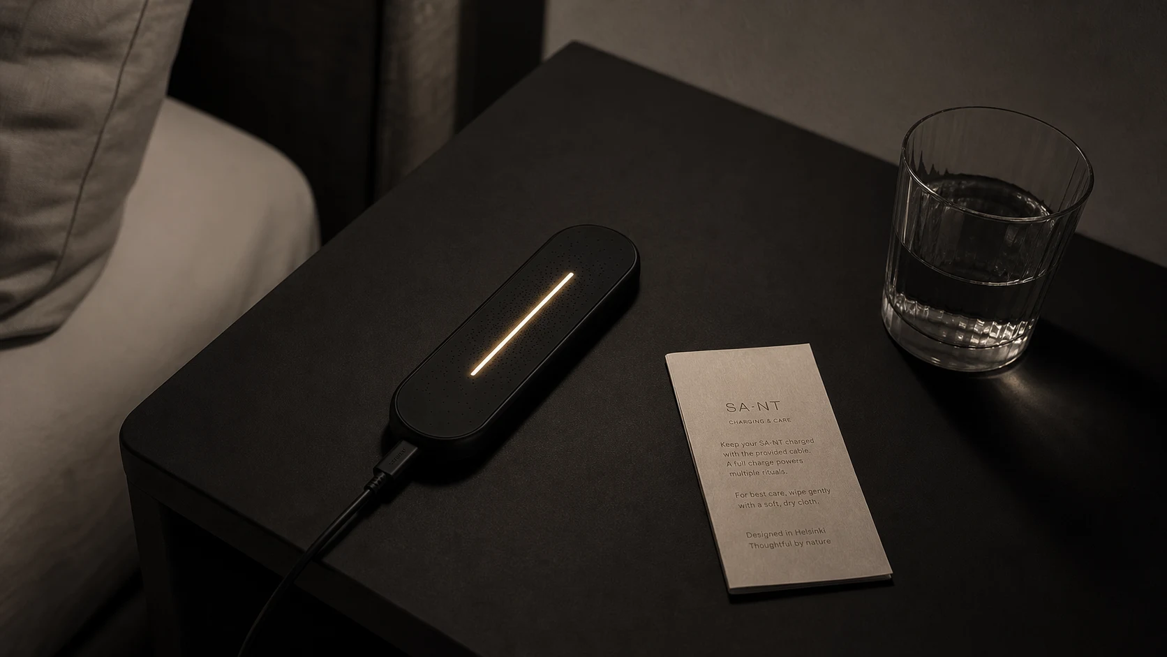 The SA-NT instrument resting quietly on a nightstand