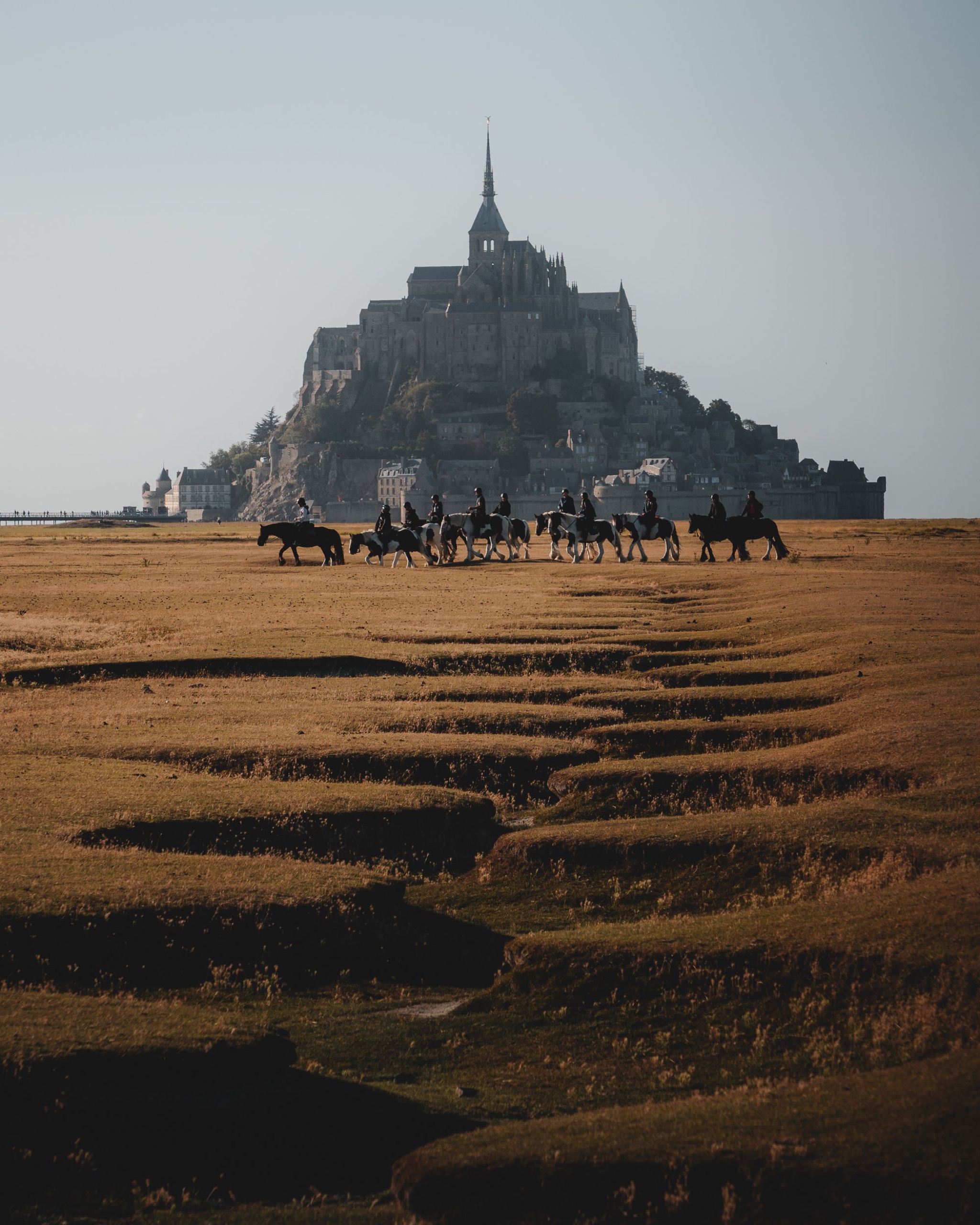 Cyclists crossing Saint-Michel in Paris